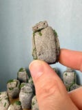 Handmade Mossy Rock Guardian Sculpture, Miniature Forest Creature, Cottagecore Woodland Art
