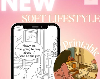 Página para colorear de "Esa chica estilo de vida" / Descarga digital