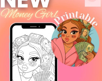 Página para colorear de villana imprimible / Luxe Girl Art