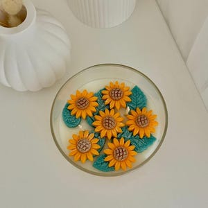 Vegan Soy Candle Set: Cherry Blossom, Ocean Breeze - Handmade Floral Decor