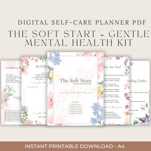 The Soft Start – Burnout Reset Kit | Gentle Mental Health Journal | Emotional Check-In | Digital Self-Care Planner PDF