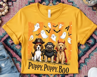 The Boo Crew Halloween Dog Design, Spooky Costume Stitch File