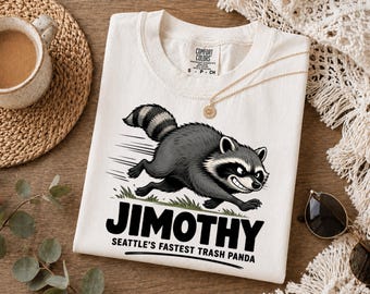 Viral Jimothy Raccoon Shirt, Famous Seattle Raccoon Tee, Short King Trash Panda T-Shirt, Cute Raccoon Lover Gift