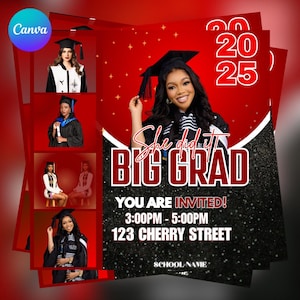 Graduation Flyer | Graduation Invitation Flyer | Class of 2025 | Graduation Party | Graduation Announcement
