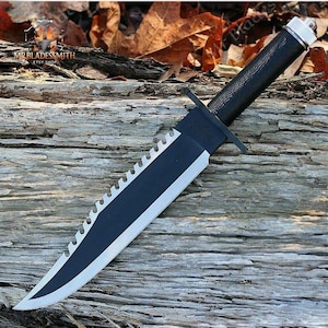 New Rambo first blood ll john Bowie knife. Survival Bowie knife with Leather sheath || Gift for him || Birthday Gift