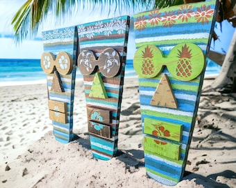 Psychedelic Retro Style Tiki Wall Décor, Tropical Wall Hangings, Tiki Bar Signs