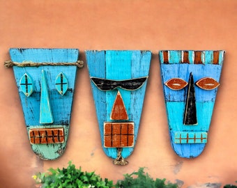 Hawaiian Style Tiki Décor, Tiki Bar Signs, Whimsical Wall Hangings, Coastal Living, Tiki Art