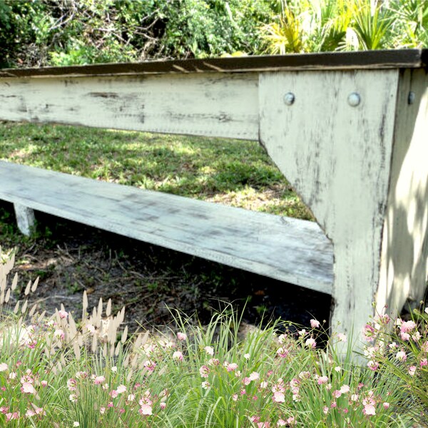 Primitive Furniture, Farmhouse Table, Rustic Indoor Bench, Bedroom Bench, Entryway Bench, Kitchen Seating, Country Furniture