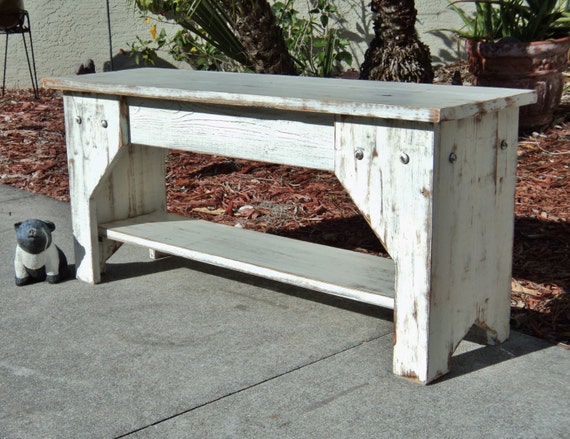 Indoor Bench Rustic Furniture Shoe Organizer Farmhouse Etsy