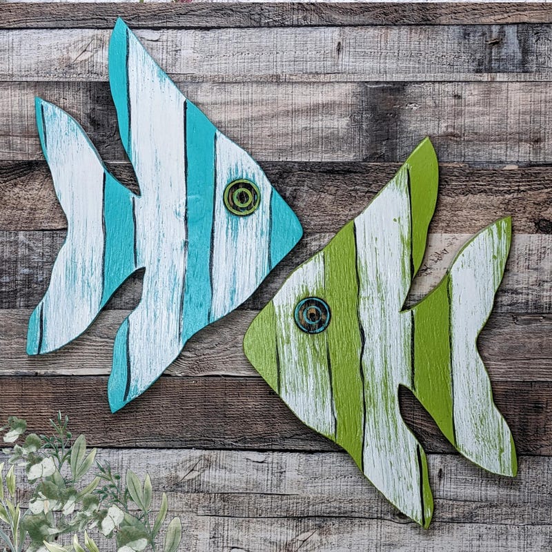 Metal Angelfish Wall - Etsy
