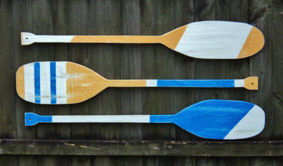 Decorative Boat Oars Oar Decor Wooden Oars Wood Oar Oar Etsy