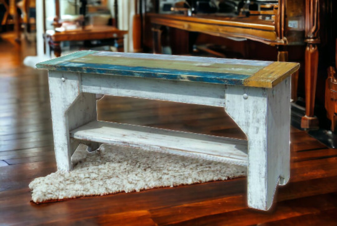 Coastal Farmhouse Furniture Rustic Entryway Seating Beach Etsy