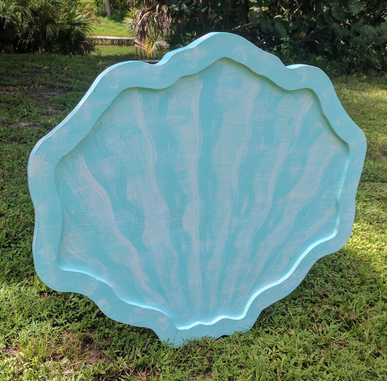 Shell Decor Clam Shell Art Twin Size Clam Shell Headboard Handmade