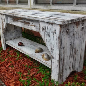 Rustic Farmhouse Furniture, Indoor Mudroom Bench, Kitchen Table Seating, Country Living