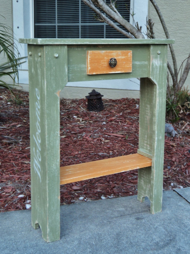 Small Wooden Entryway Table Rustic Farmhouse Furniture Sofa Etsy