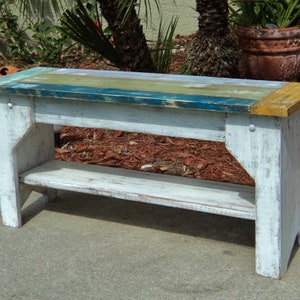 White Bench, Rustic Wooden Indoor Bench, Entryway Bench, Farmhouse Bench, Farmhouse Furniture, Bedroom Bench, Mudroom Bench Island Style
