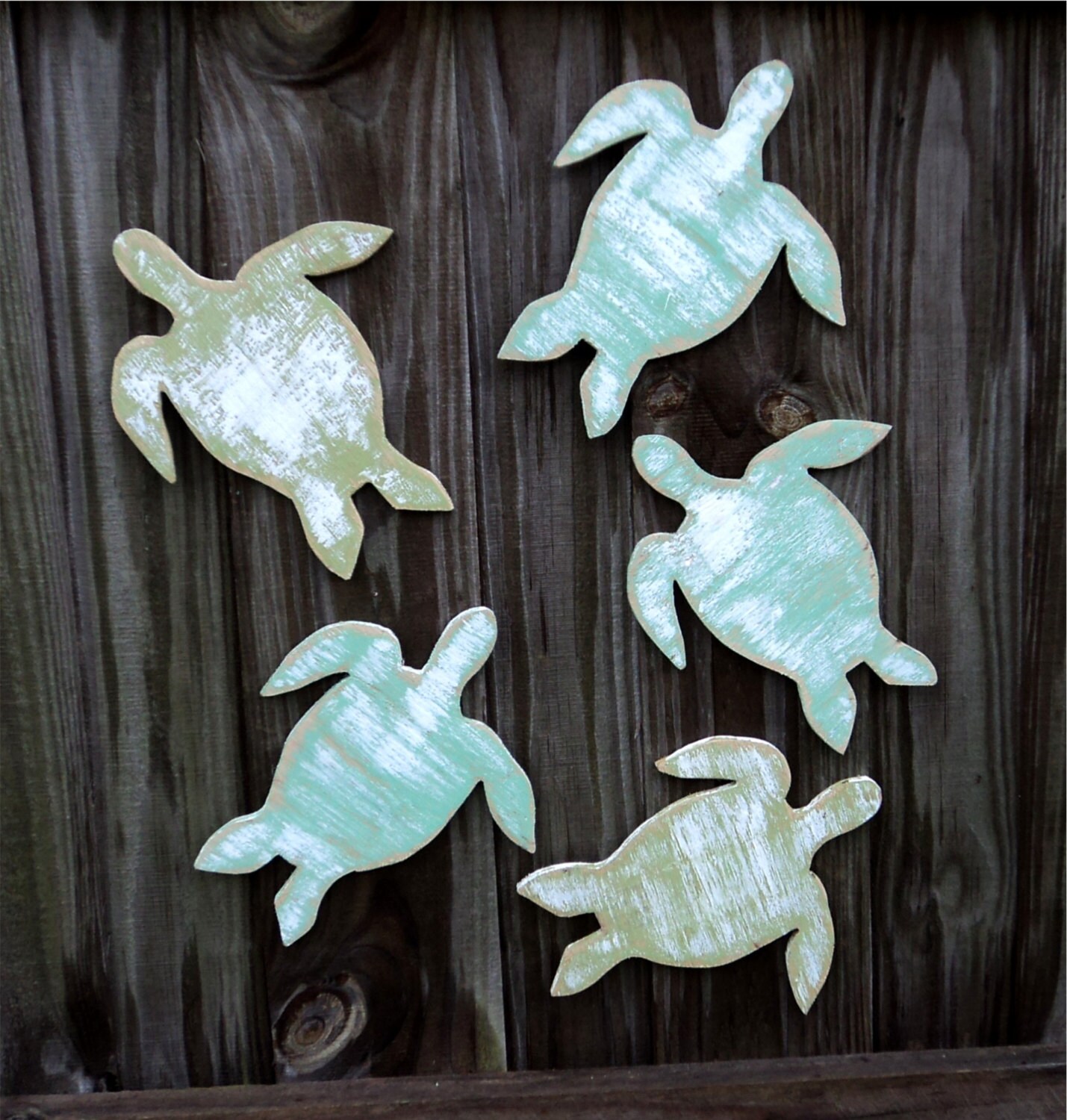 Wooden Sea Turtles Sea Turtle Decor Turtle Collector Wood Etsy