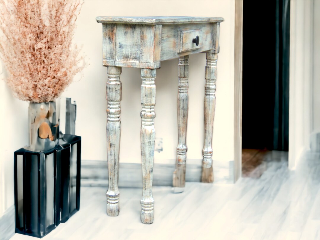Farmhouse Furniture, Narrow Hallway Table, Small Space Furniture, Skinny Entryway Accent Table ...