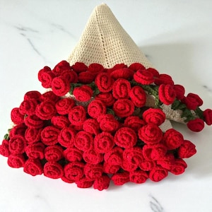 Crochet Flower Bouquet Blanket, Handmade Crochet Rose Bouquet Blanket, Soft Blanket, Wedding Gift, Crochet Blanket, Home Decor, Rose Crochet