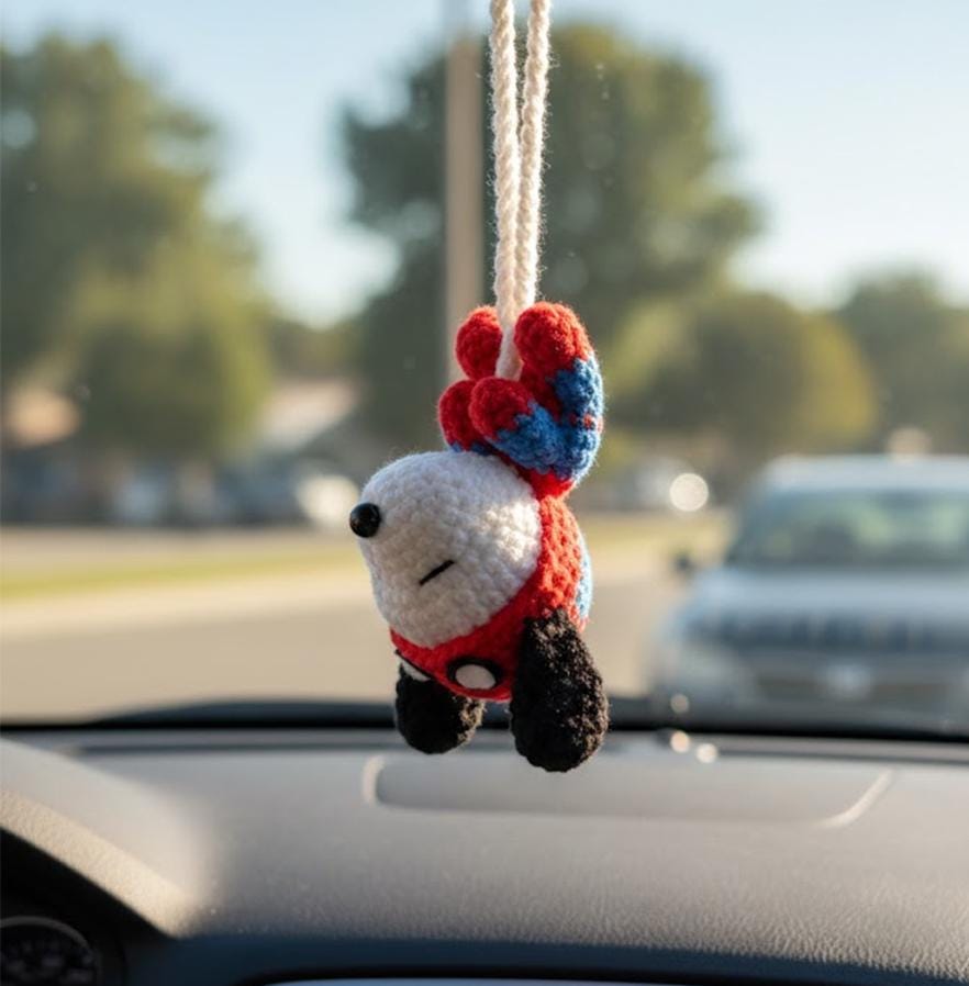 Crochet Angel Car Mirror Charm - Etsy
