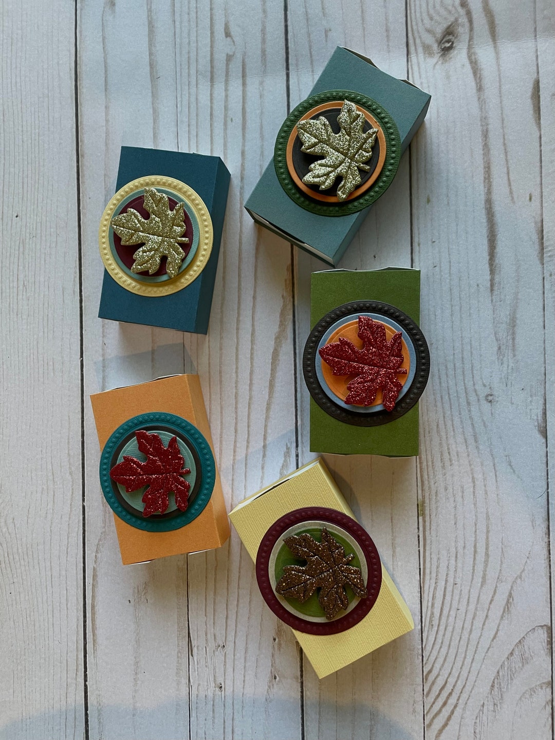 Thanksgiving Fall Treat Boxes Set of 5 Favor Boxes Party Etsy