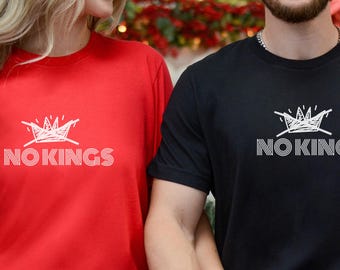 Vintage Style No Kings Graphic Tee - Retro Women's Shirt