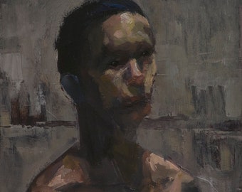 Canon (Sixty-first), 7x7in Oil Painting