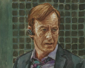 Saul Goodman, IMPRESIÓN de la acuarela - Better Call Saul - directamente del artista
