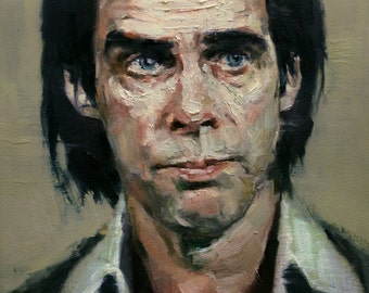 NICK CAVE, PRINT from oil painting - Now Borderless