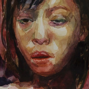 Original watercolor study, 8x6in
