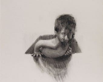 オリジナル ドローイング、8 x 9 インチ