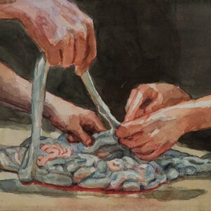 Original watercolor study, 6x8in