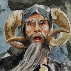 Tim the Enchanter, PRINT from watercolor painting - borderless print- direct from artist