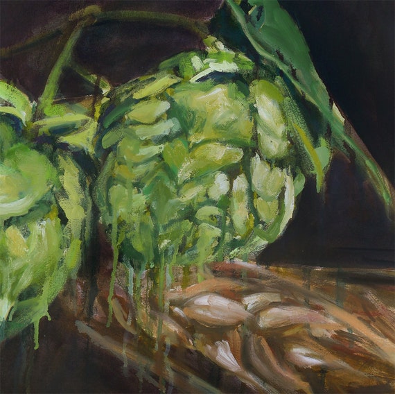Bernardus ART PRINT from original oil painting 13x19in Westvleteren and St