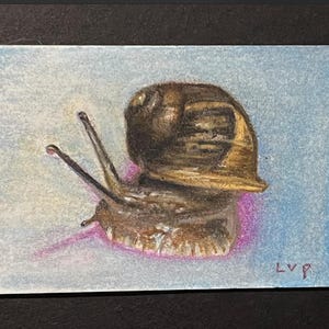 Miniature drawing original 2.5x3.5in