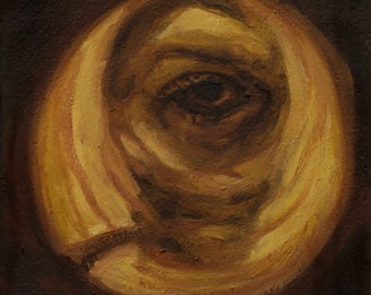 Canon (cent soixante-sixième), peinture à l'huile 7 x 7 pouces