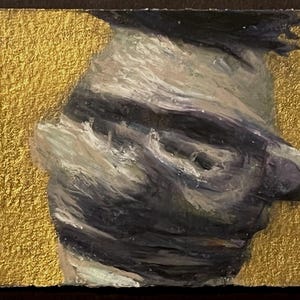 Caran d’ache and gold ink,, 4x7in 2025