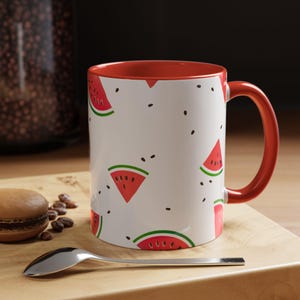 Watermelon Mug  Cute Summer Coffee Cup, Fruit Lover Gift, Aesthetic Ceramic Mug for Her or Him