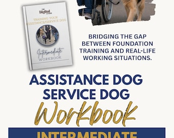 Assistance Dog Training Workbook | Intermediate Service Dog Training Planner | Printable PDF | Task & Public Access Prep | Digital Download