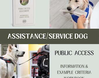 Cuaderno de trabajo y planificador de adiestramiento de perros de servicio de acceso público (descarga en PDF)