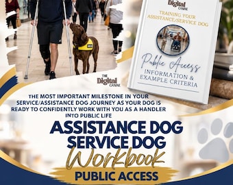 Assistance Dog Public Access Training Workbook | Service Dog Owner Trainer Guide (Printable PDF)