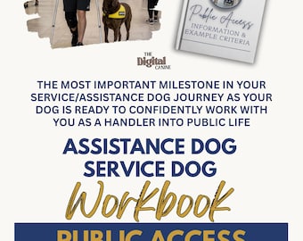 Public Access Training Workbook | Assistance Dog Workbook | Service Dog Training Guide | Printable PDF | Owner Trainer Guide