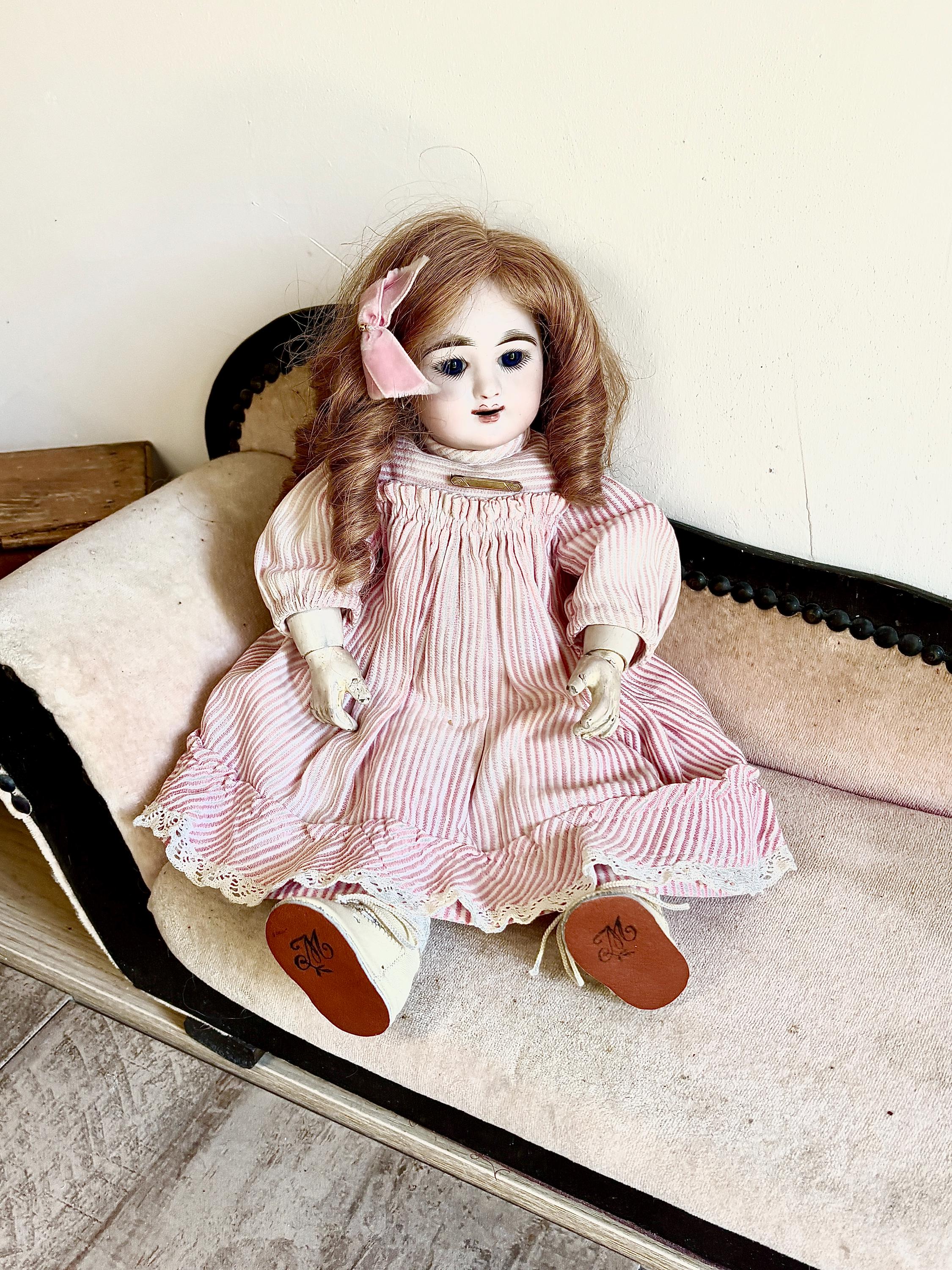 Rare Poupée Ancienne Eden Bébé 27 Cm - Tête Porcelaine Bisque, Taille Bleuette, époque 1890