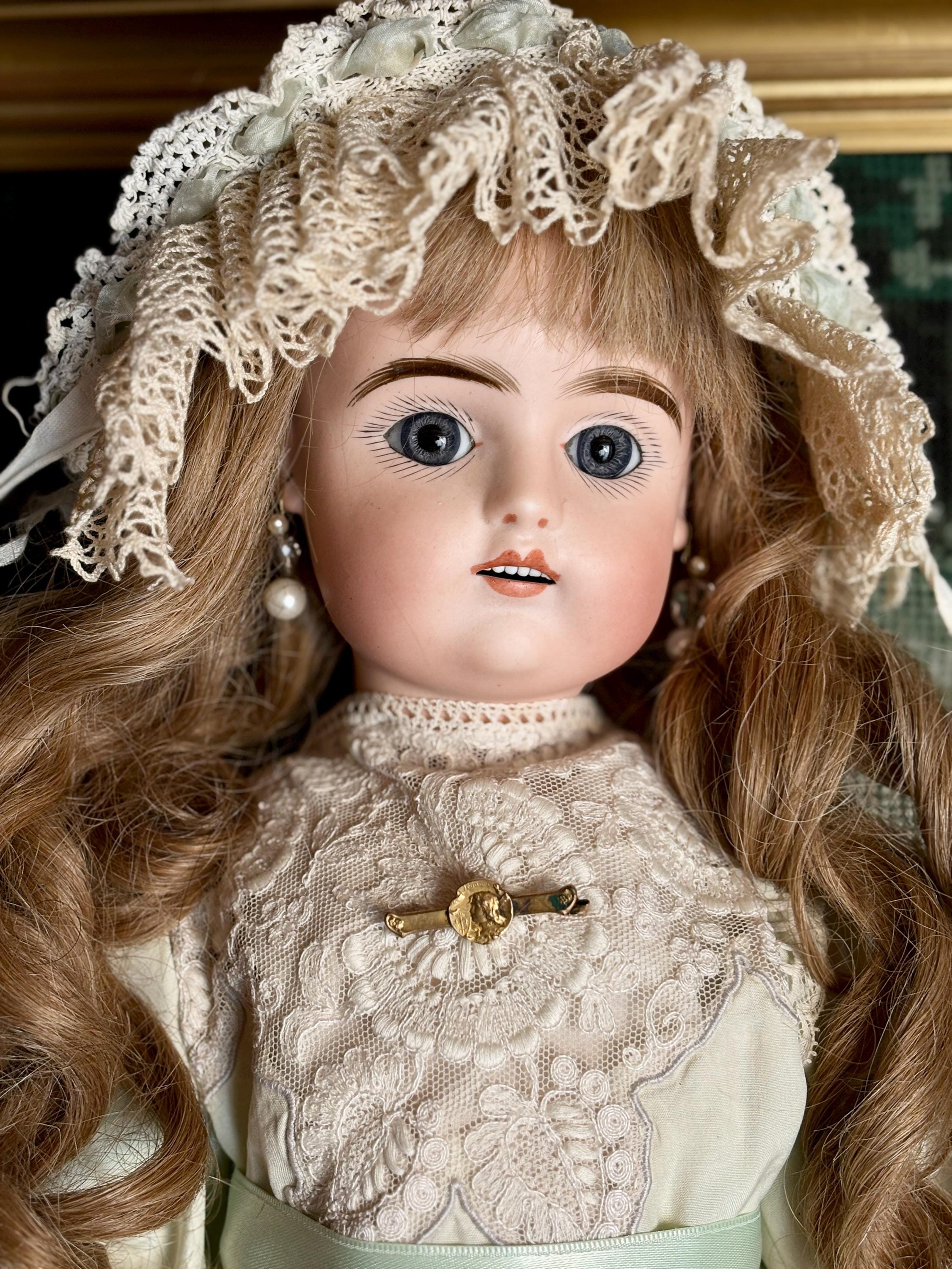 Ancienne poupée PG Taille 55 cm Tête en biscuit Pintel & Godchaux 21,6 ' Corps Jumeau - France