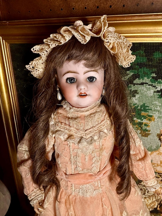 Poupée ancienne: Jolie Jumeau bouche ouverte taille 8 50 cm