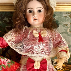 Antike Jumeau Bébé Puppe, Bisque-Kopf, 65 cm