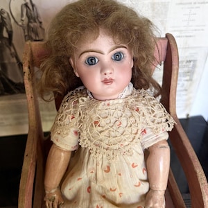 Antike Jumeau Bisque Doll Kopf 36 cm zum Restaurieren