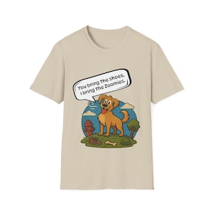 Funny Dog Shirt - "You Bring the Shoes, I bring the Zoomies" - Cute Cartoon Dog Tee - Pet Lover Gift - Unisex T-Shirt by EcksIconic