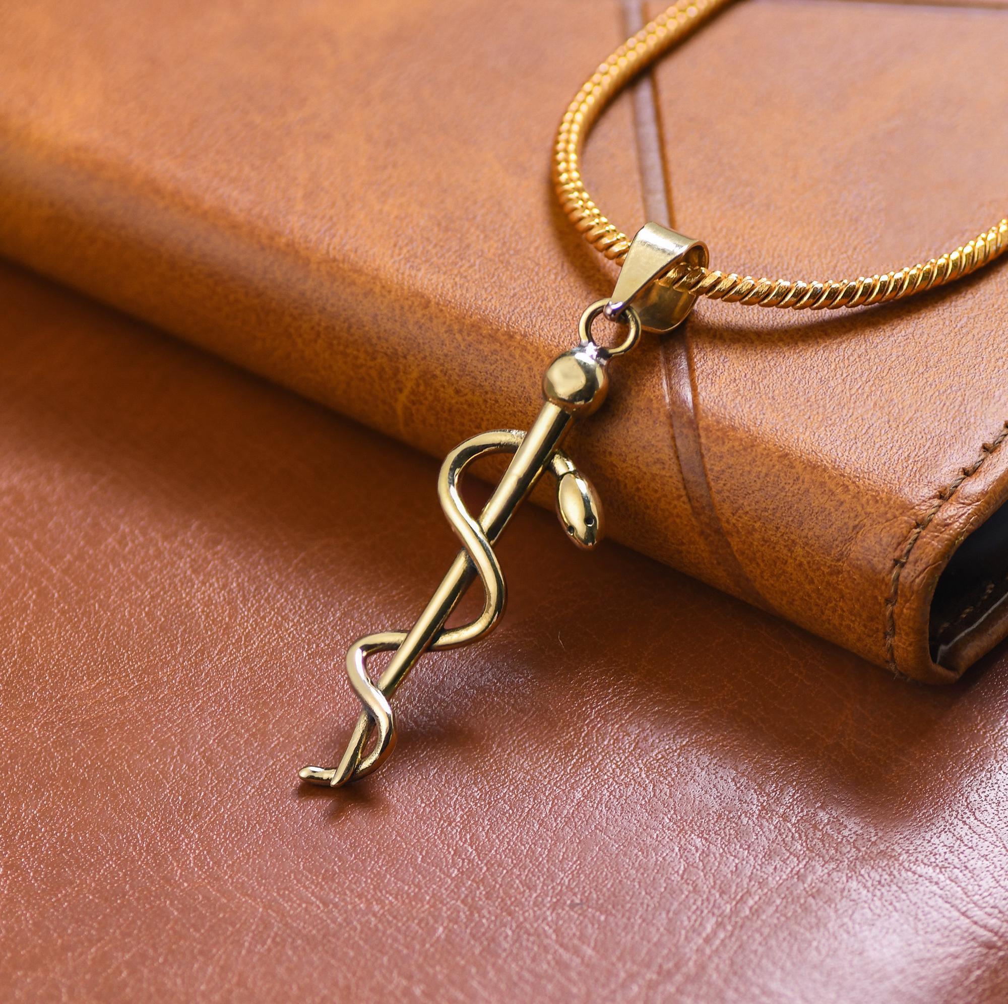 Rod of asclepius necklace - Etsy 日本