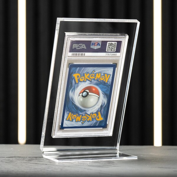 PSA Sammelkarten Rahmen Acryl - Premium Display Case for Graded Cards - Pokemon, One Piece, Sportkarten Halter Aufsteller - Design Deko